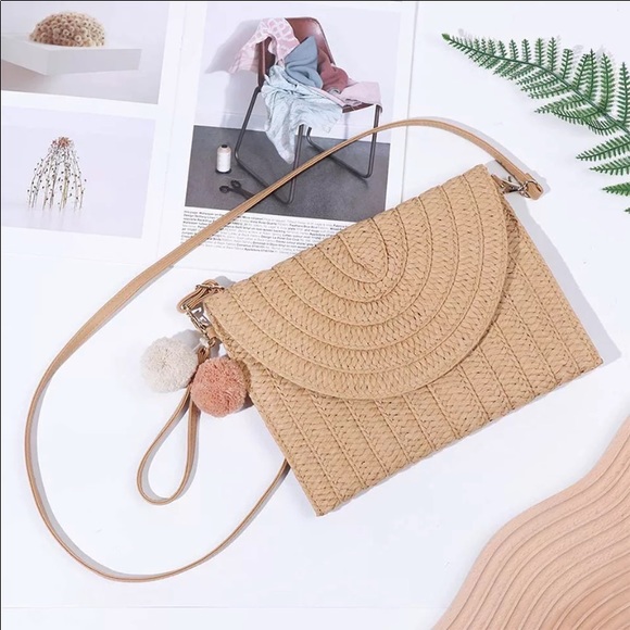 Fashion Straw Bag Women's Summer Beach Handbag - Picture 3 of 7